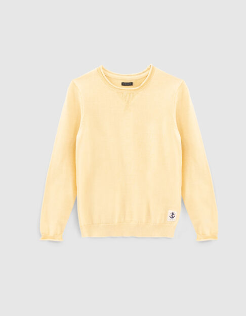 Jersey amarillo punto mensaje jacquard niño