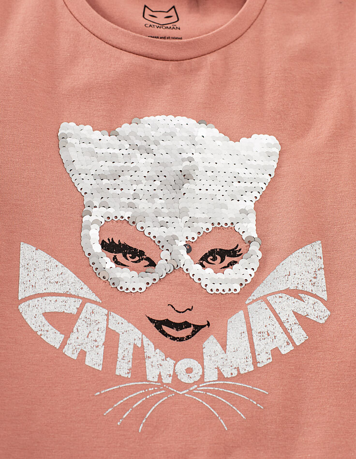 Camiseta polvorienta rosa IKKS - CATWOMAN con lentejuelas-7
