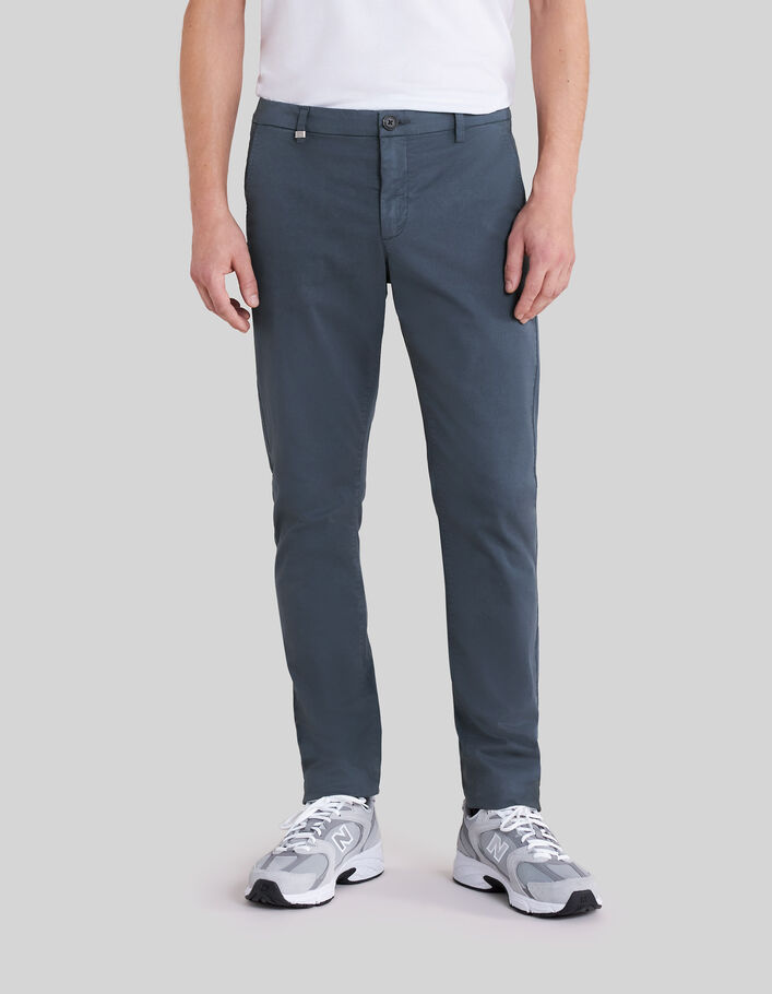 Tom Tailor slim fit chino met riem marine | wehkamp