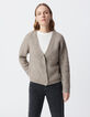 Cardigan sésame tricot Femme-3