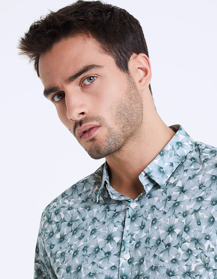 Men's Liberty digital floral slim shirt - IKKS