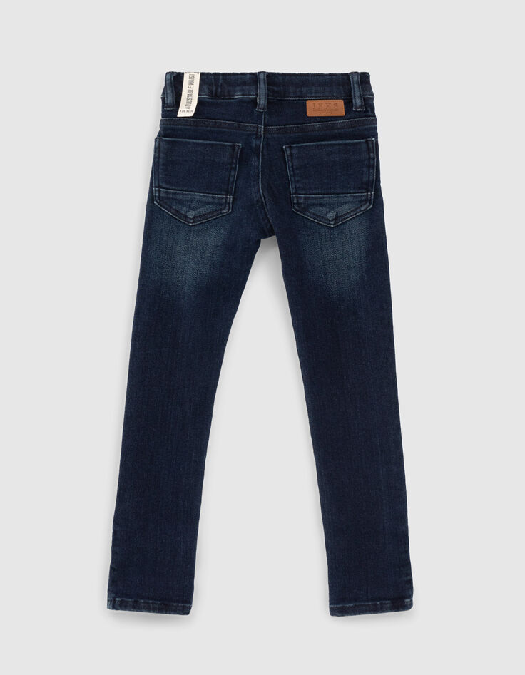 Skinny rinse jeansbroek met badge jongens -3