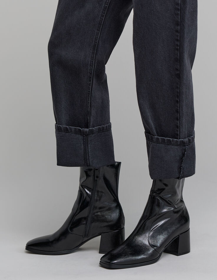 Antraciete maxi boyfriend-jeans voor dames-6