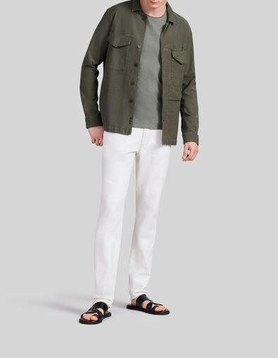 Men&rsquo;s khaki workwear-style canvas REGULAR overshirt - IKKS