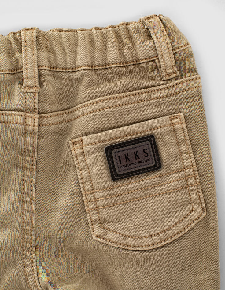 Vaqueros beige medio knitlook bebé niño -5