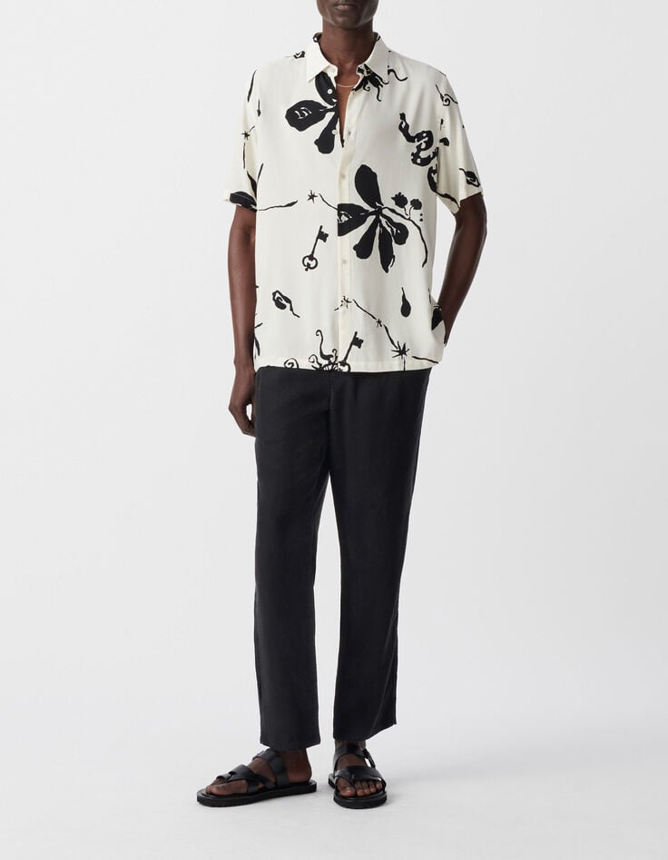 Men&rsquo;s chalk REGULAR shirt with XL astro print-1