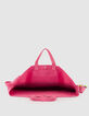 Sac totebag rose toile broderie Femme-6
