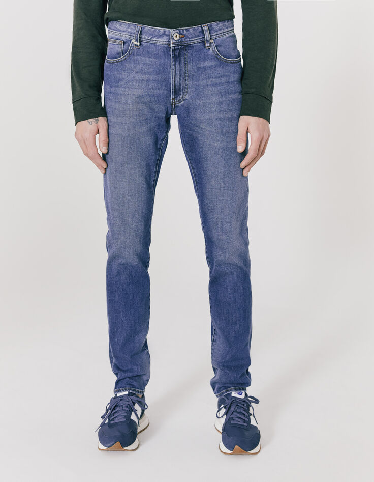 Blau graue Herren-Jeans im SLIM-Fit aus Bio-Baumwolle-1