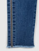 Jean skinny stone blue à bandes latérales fille-4