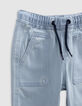 Blue maxi jeans with elasticated waistband for boys-2