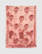 Women’s pink skull motif tie-dye scarf-2