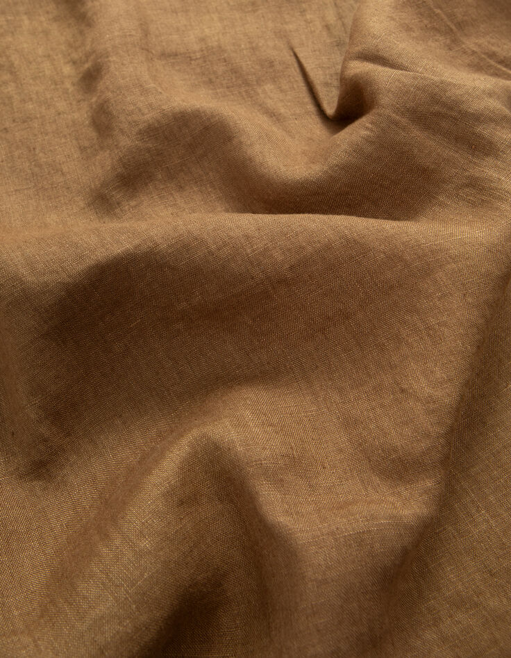 Zigarrenbraune REGULAR-Herrenhemd mit Maokragen-8
