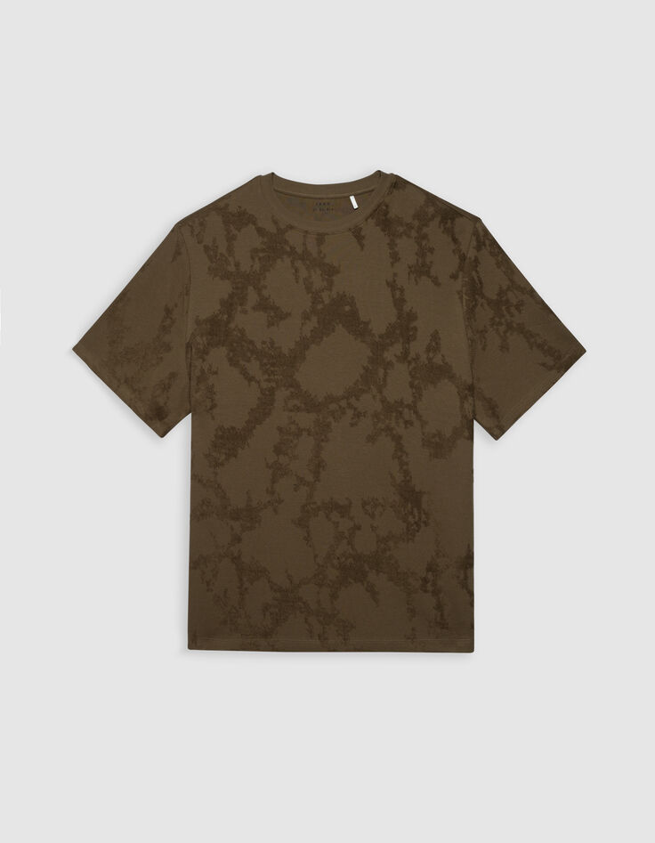 Men's bronze camouflage jacquard T-shirt-5