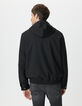 Men's gray marbled scarf with fringe-3