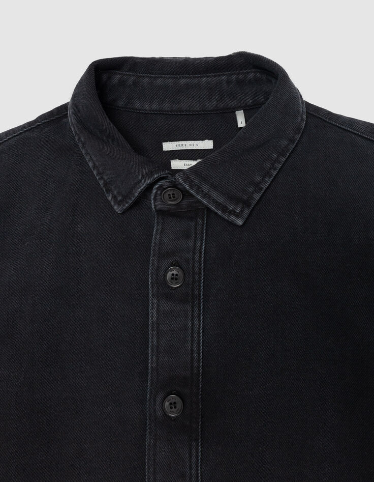 Chemise en jean regular grise Homme-2
