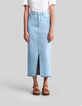 Hellblauer Damen-Jeans-Midirock aus Bio-Baumwolle-4