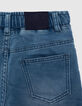 Boys’ comfy denim Bermuda shorts with elasticated waist-6
