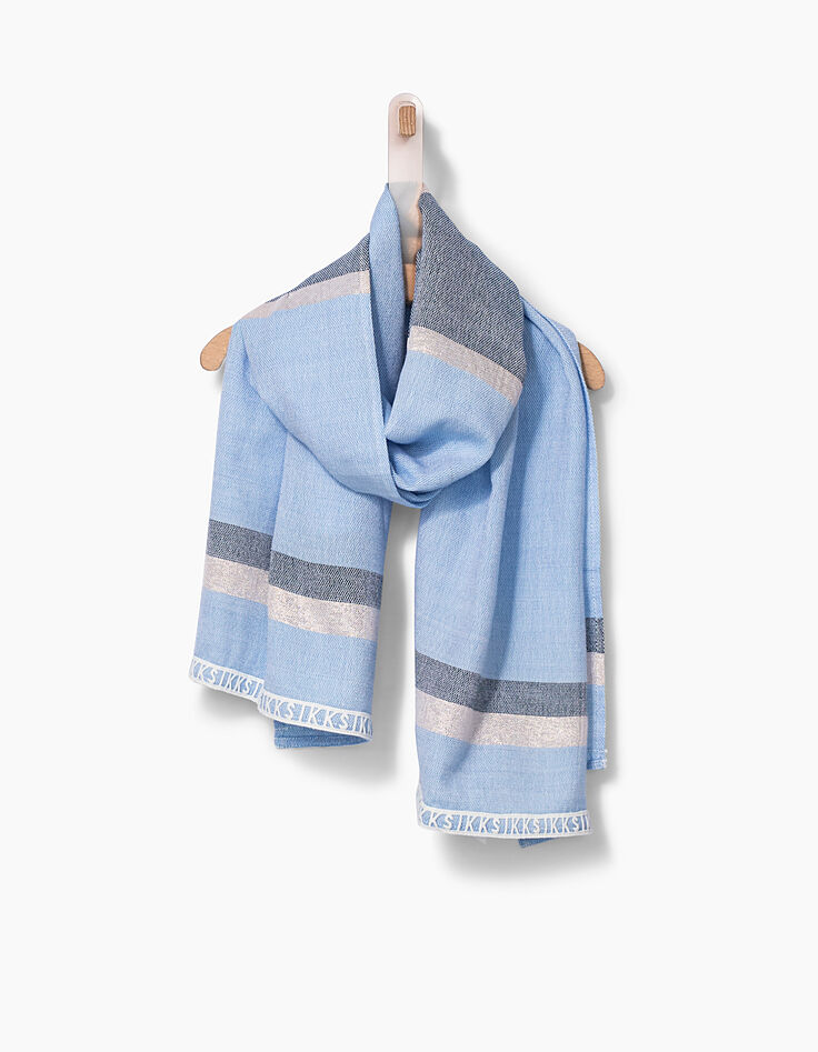 Foulard à rayures bordé dentelle IKKS fille-1