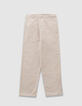 Pantalon chino beige forme loose garçon-2