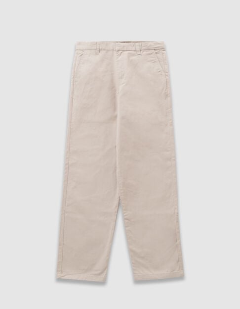 Beige chinobroek loose coupe jongens - IKKS