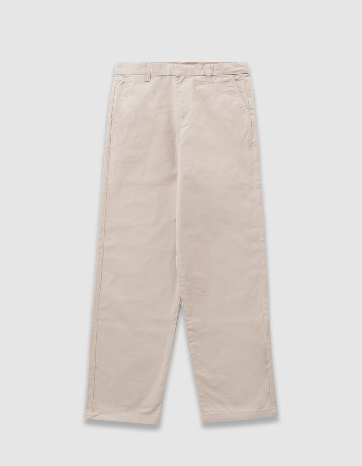 Pantalon chino beige forme loose garçon-2