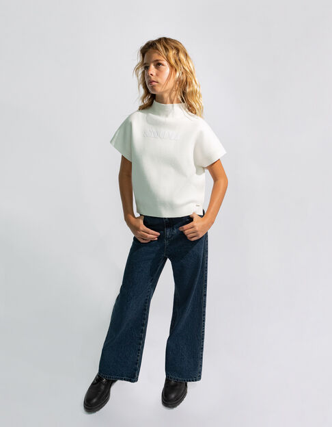 Blaue WIDE-LEG-Mädchenjeans