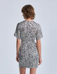 Cremeweißes Damenkleid mit Animal-Print-3