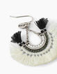 Pendientes perlas pompones media luna mujer-2