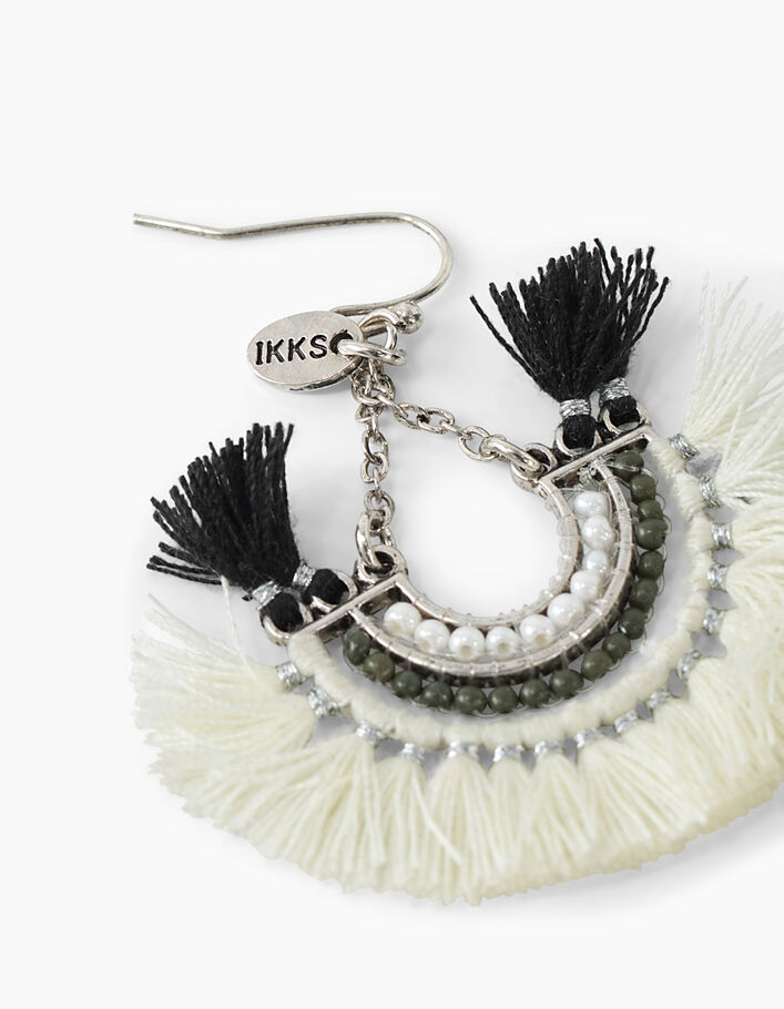 Women’s half-moon bead and tassel earrings - IKKS