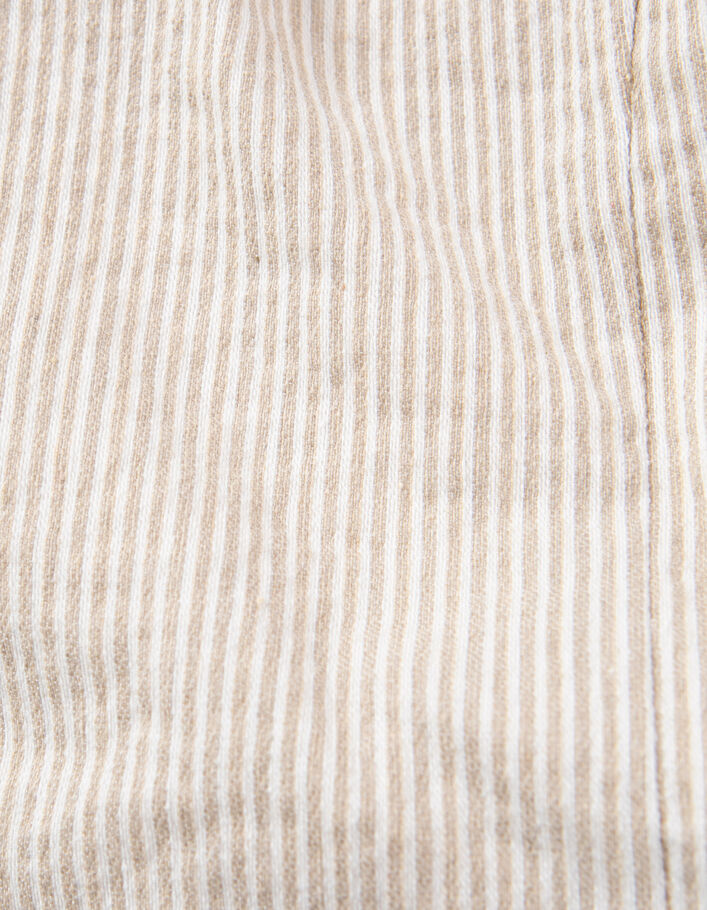 Boys’ beige striped occasionwear suit waistcoat - IKKS