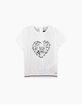 Camiseta blanco roto bi-tejido detrás estampado niña-1