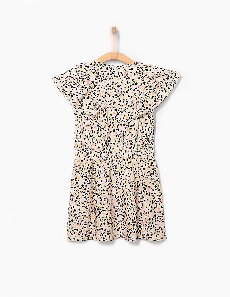 Robe pêche à imprimé tachiste fille-4