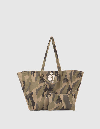 Oversize-Damencabastasche aus Boutis mit Camouflageprint - IKKS