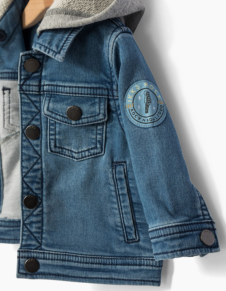 Blouson en jean stone blue bébé garçon -3