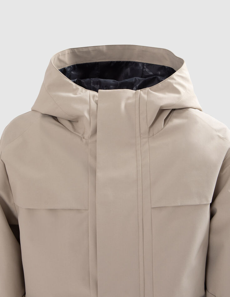 Boys’ beige parka with heat-sealed seams-2