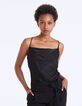 Caraco en jacquard python dentelle dos femme-2