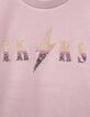 Girls’ violet paisley print slogan sweatshirt-4