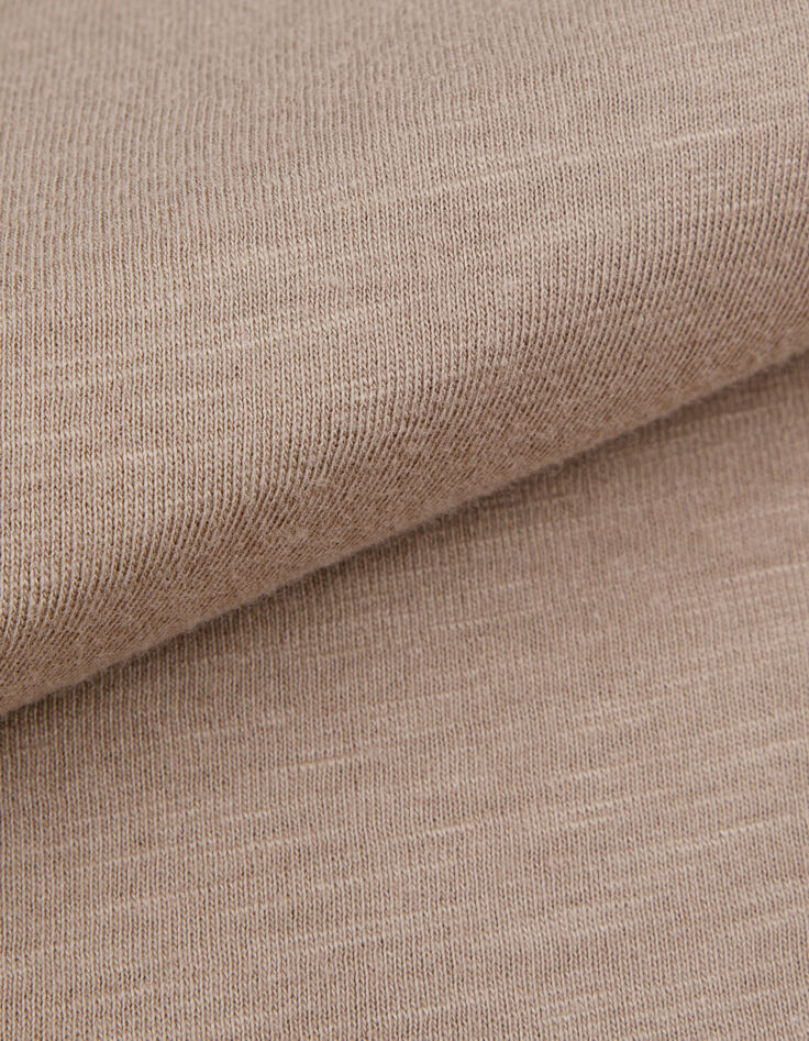 T-shirt beige manches longues Homme-7