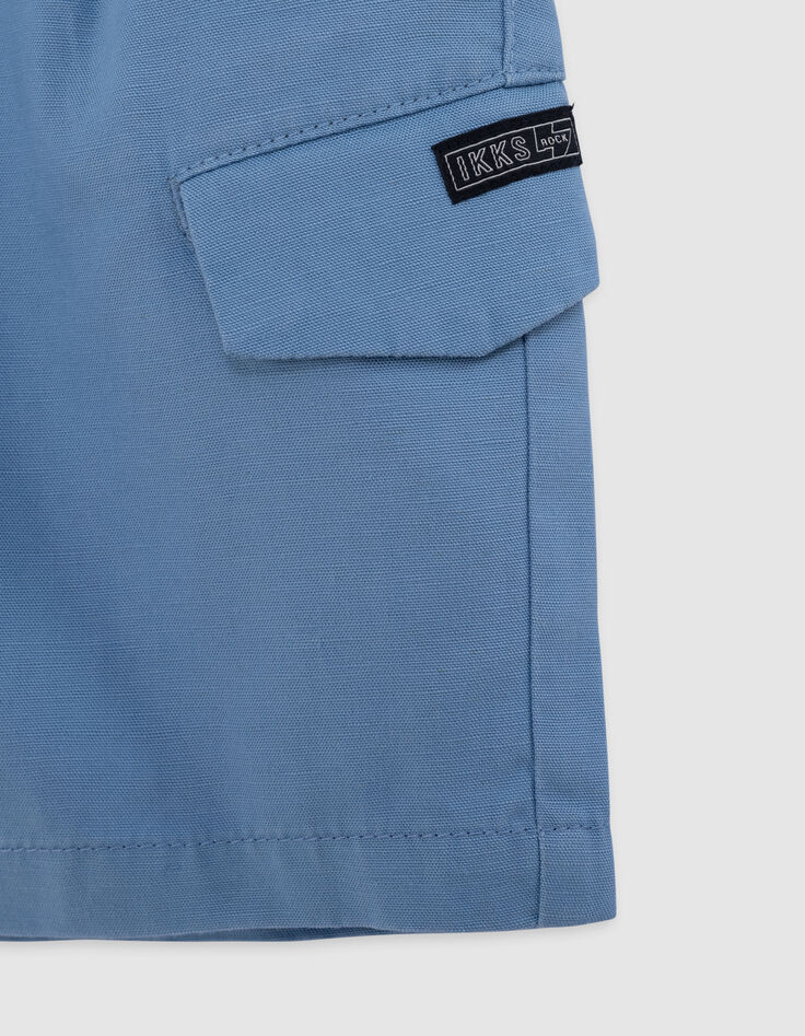 Blaue CHINO-LOOSE-Jungenbermudas aus Lyocell-Gemisch-7
