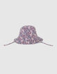 Chapeau parme imprimé végétal Ecovero® bébé fille-1