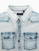 Boys’ bleach blue printed denim shirt -3