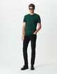 Groen T-shirt korte mouwen katoen-modal Heren-4
