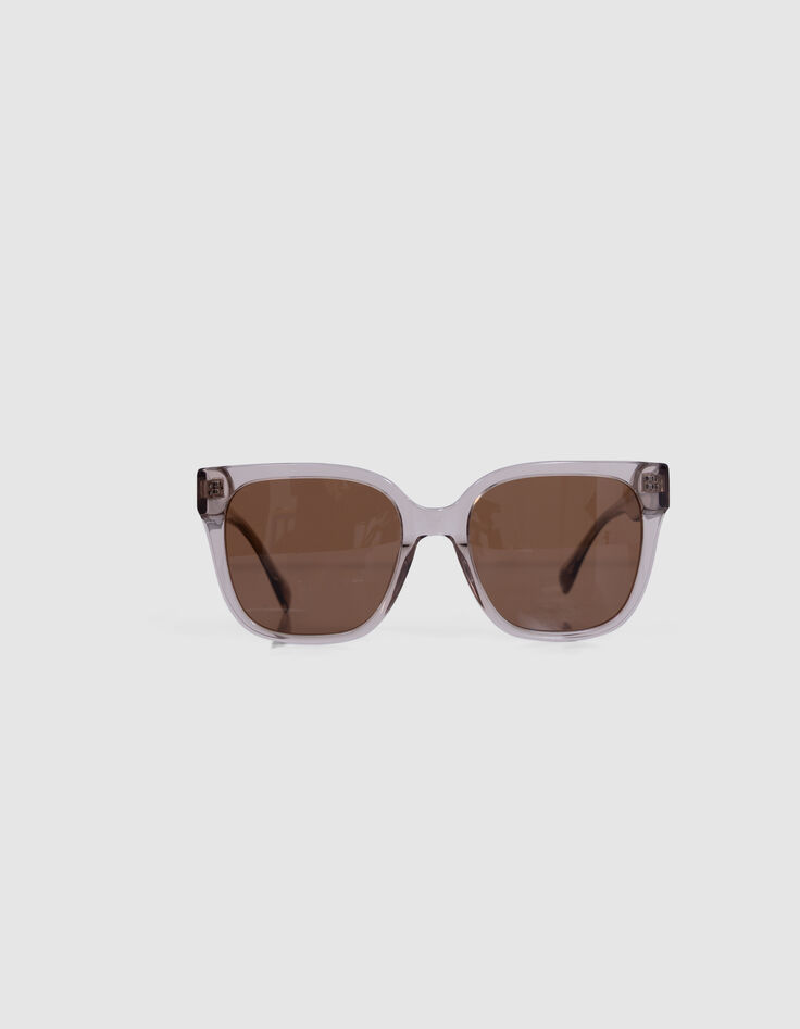 Beige Sonnenbrille Charly dunkelbraune Gläser-2
