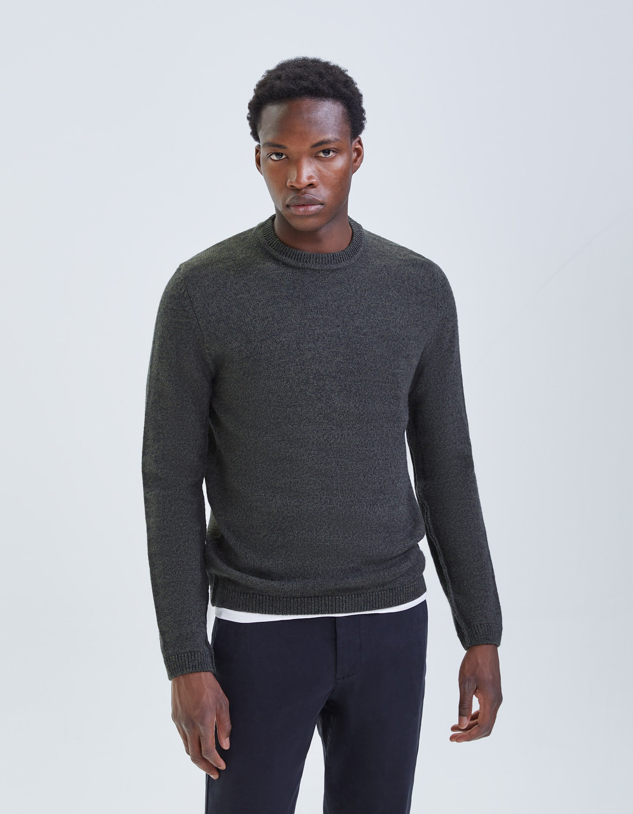 Round collar sweater sale