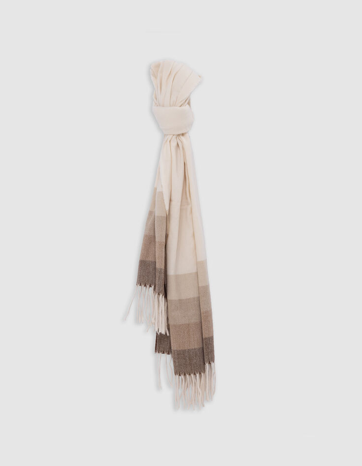 Estola de rayas blanca para mujer-1
