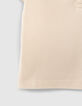 Polo beige maxi coton bio patch au dos bébé garçon-5