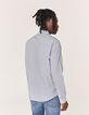 Camisa SLIM índigo mini-anclas Hombre-3