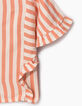 Chemise pêche cropped à rayures fille-7
