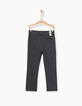 Boys' grey semi-plain joggers -3