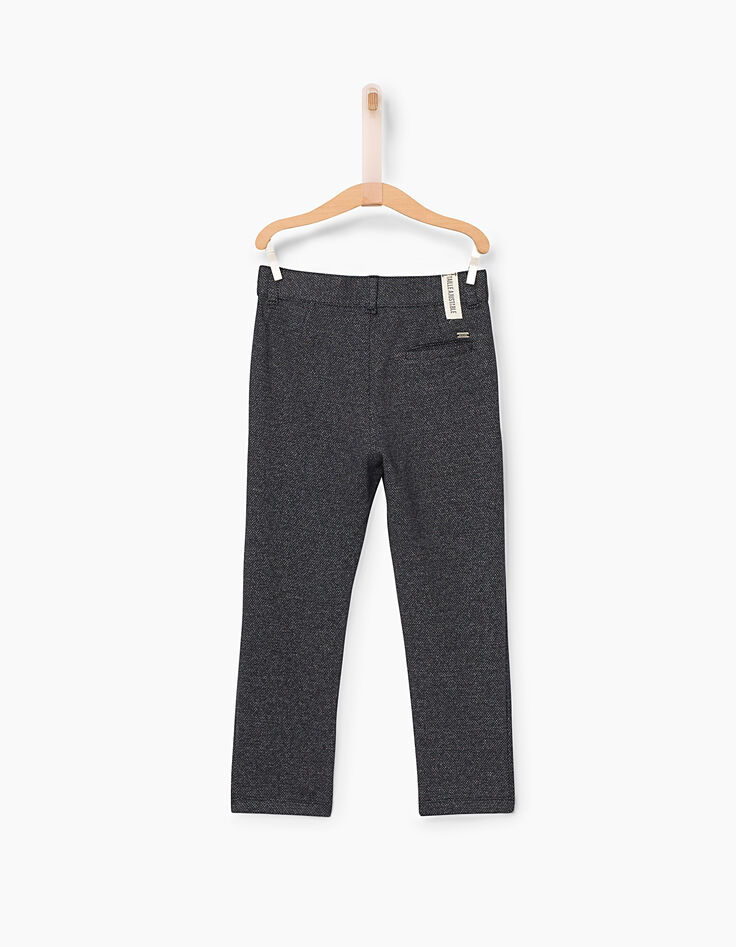 Boys' grey semi-plain joggers -3